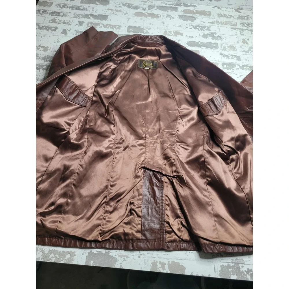 Vintage David James Leather Western Jacket Men's 42L‎